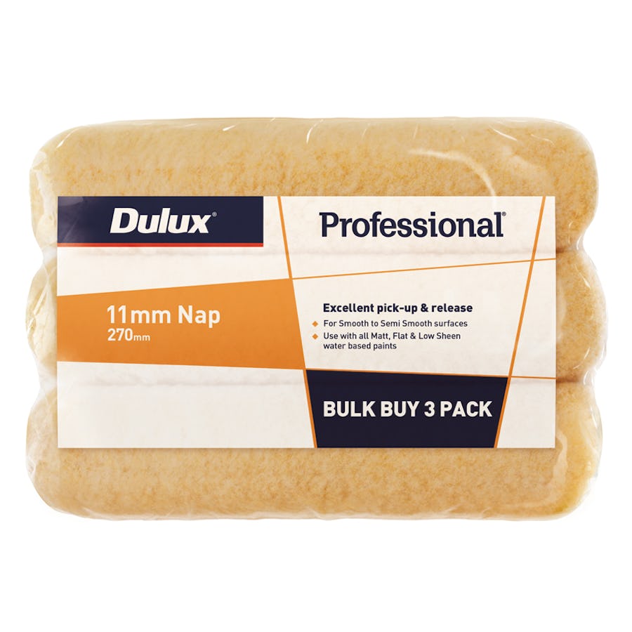 Dulux Professional Roller Cover 11mm x 270mm 3 Pack